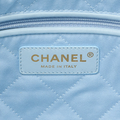 CHANEL Chanel 22 Calfskin Mint Drawstring Chain Shoulder Bag Gold-Tone Hardware, Pre-Owned