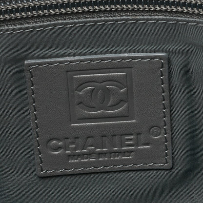 CHANEL Cocomark Sportline Tote Bag Lambskin  Fur Bicolor Silver-Tone Hardware, Pre-Owned
