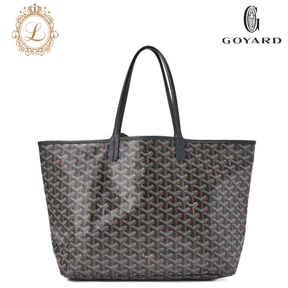 GOYARD [Goyard] Saint-Louis PM Tote Bag Coated Canvas Black Silver-Tone Hardware, Pre-Owned