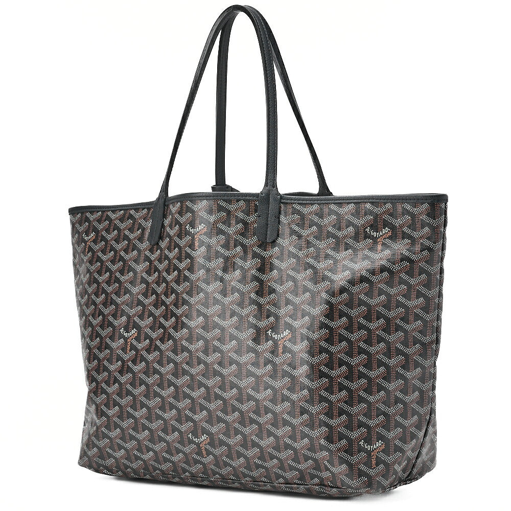 GOYARD [Goyard] Saint-Louis PM Tote Bag Coated Canvas Black Silver-Tone Hardware, Pre-Owned