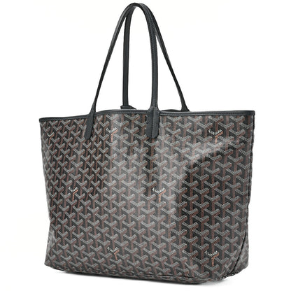 GOYARD [Goyard] Saint-Louis PM Tote Bag Coated Canvas Black Silver-Tone Hardware, Pre-Owned
