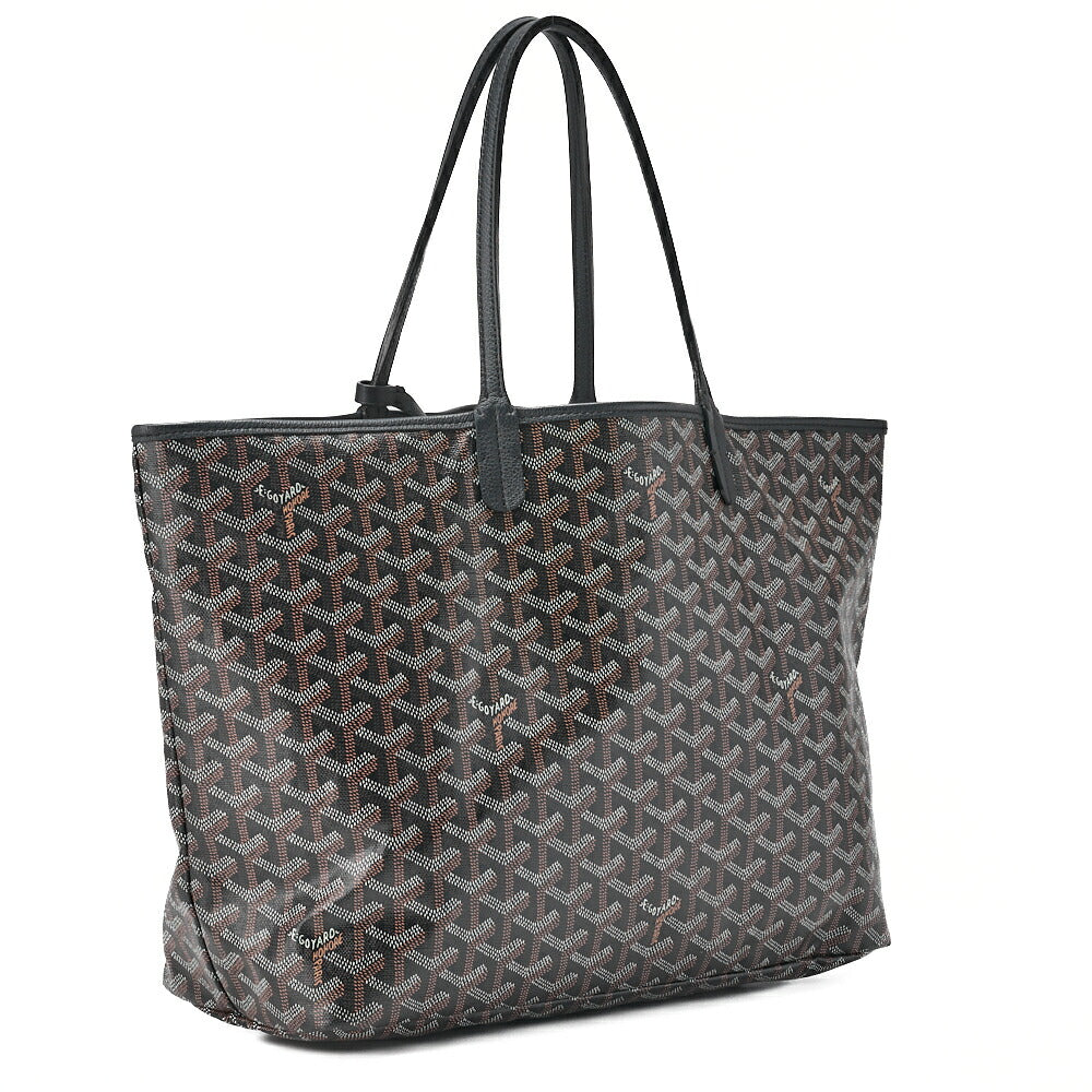 GOYARD [Goyard] Saint-Louis PM Tote Bag Coated Canvas Black Silver-Tone Hardware, Pre-Owned
