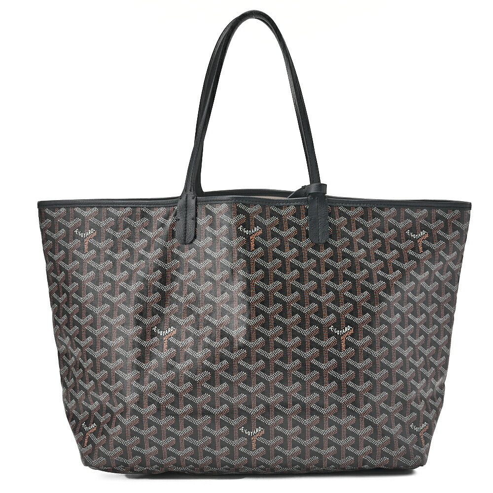 GOYARD [Goyard] Saint-Louis PM Tote Bag Coated Canvas Black Silver-Tone Hardware, Pre-Owned