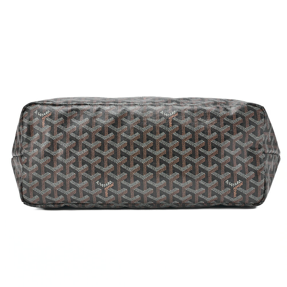 GOYARD [Goyard] Saint-Louis PM Tote Bag Coated Canvas Black Silver-Tone Hardware, Pre-Owned