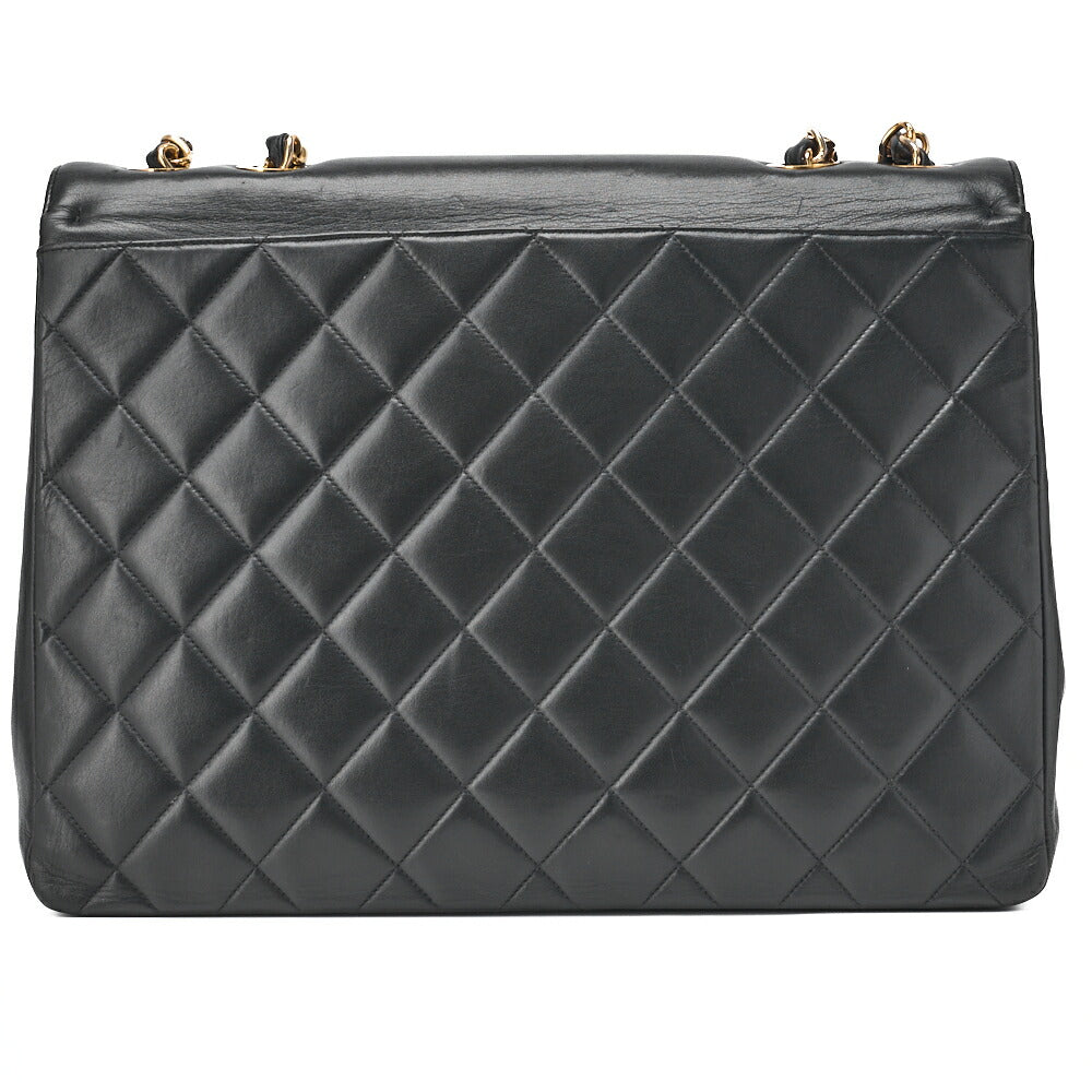 CHANEL Shoulder Bag Big Coco Turnlock Matelassé Black Gold-Tone Hardware, Pre-Owned