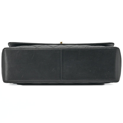 CHANEL Shoulder Bag Big Coco Turnlock Matelassé Black Gold-Tone Hardware, Pre-Owned
