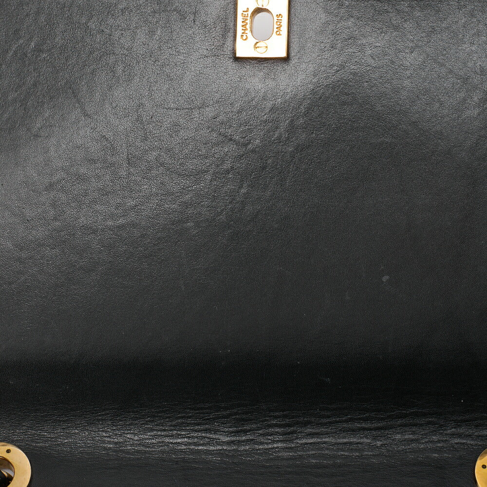 CHANEL Shoulder Bag Big Coco Turnlock Matelassé Black Gold-Tone Hardware, Pre-Owned
