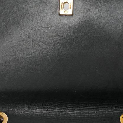 CHANEL Shoulder Bag Big Coco Turnlock Matelassé Black Gold-Tone Hardware, Pre-Owned