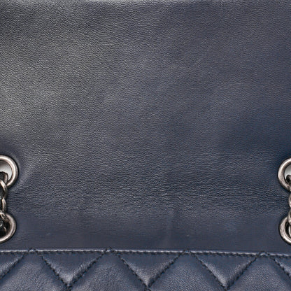 CHANEL Chain Shoulder Bag Mini Matelassé Lambskin Bicolor Single Flap Turnlock Silver-Tone Hardware, Pre-Owned