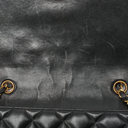 CHANEL Shoulder Bag Matelassé Lambskin Diana Flap Chain Shoulder Black Gold-Tone Hardware, Pre-Owned