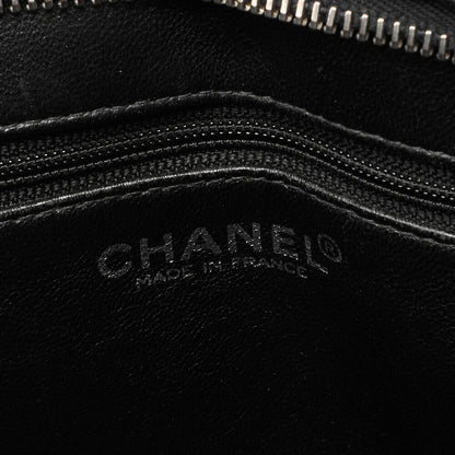 CHANEL Matelassé Reprint Tote Caviar Skin Black Silver-Tone Hardware, Pre-Owned