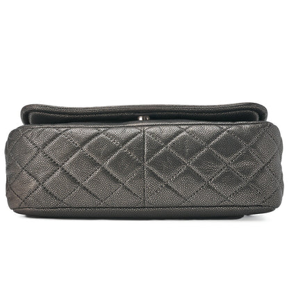 CHANEL Matelassé Coco Mark Chain Shoulder Soft Caviar Skin Silver-Tone Hardware, Pre-Owned