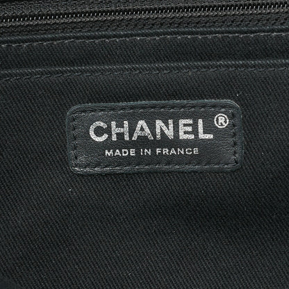 CHANEL Matelassé Coco Mark Chain Shoulder Soft Caviar Skin Silver-Tone Hardware, Pre-Owned