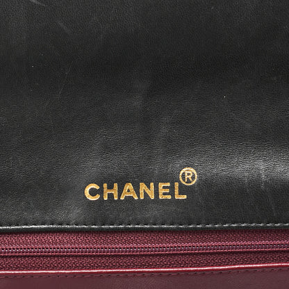 CHANEL Chain Shoulder Bag Matelassé 2.55 Turnlock Black Lambskin Gold-Tone Hardware, Pre-Owned