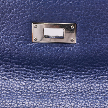 HERMES Kelly 32 Handbag Trialon Clemence Black Gold-Tone Hardware, Pre-Owned