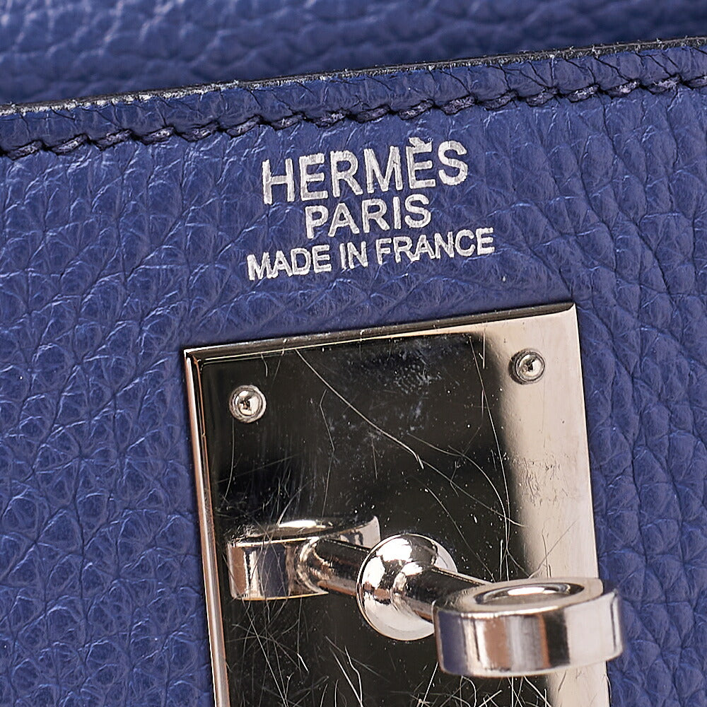 HERMES Kelly 32 Handbag Trialon Clemence Black Gold-Tone Hardware, Pre-Owned