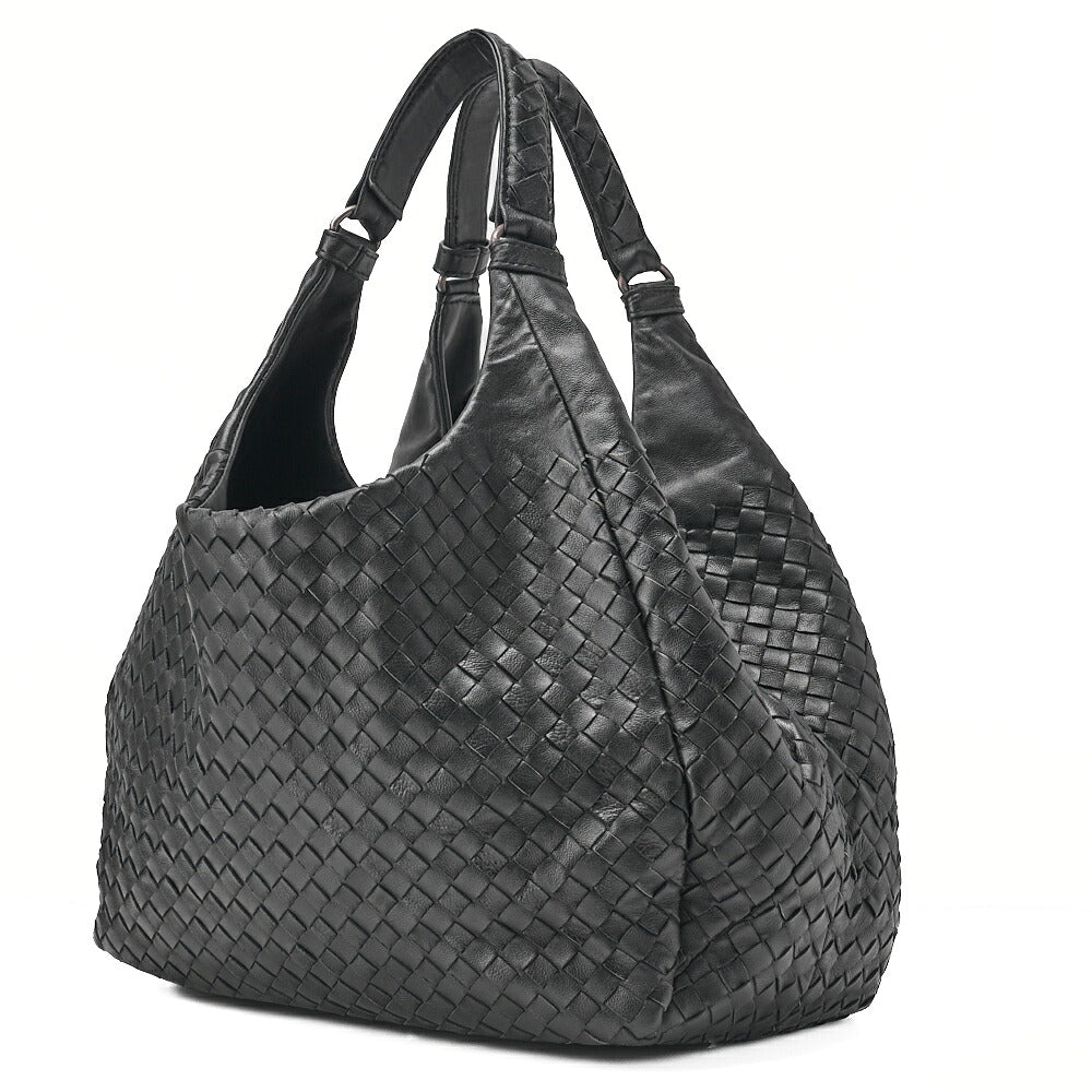 BOTTEGA VENETA Bottega Veneta Tote Bag Intrecciato Lambskin Black Pre-Owned