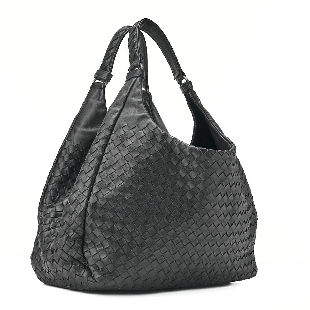 BOTTEGA VENETA Bottega Veneta Tote Bag Intrecciato Lambskin Black Pre-Owned
