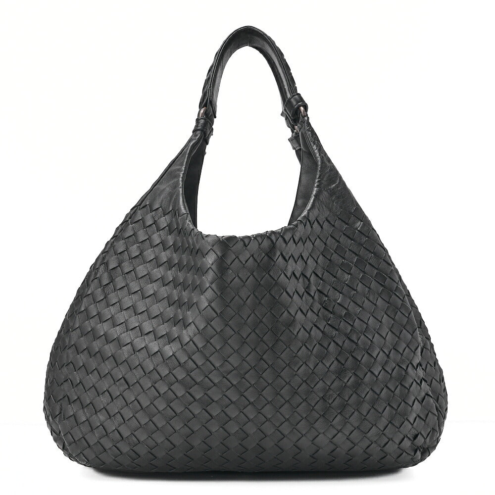 BOTTEGA VENETA Bottega Veneta Tote Bag Intrecciato Lambskin Black Pre-Owned