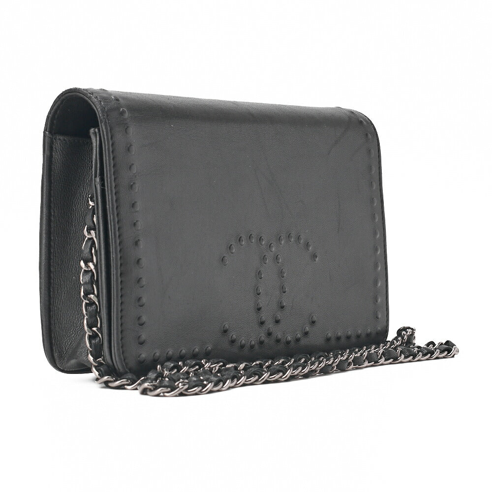CHANEL Cocomark Chain Wallet Caviar Skin Gold-Tone Hardware, Pre-Owned