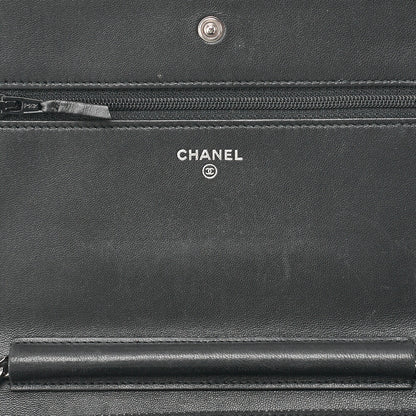 CHANEL Cocomark Chain Wallet Caviar Skin Gold-Tone Hardware, Pre-Owned
