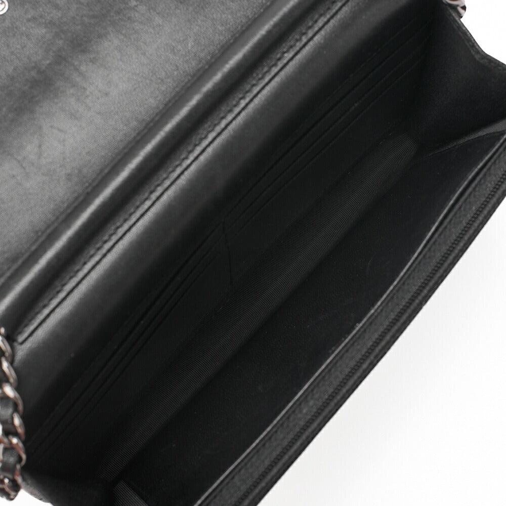 CHANEL Cocomark Chain Wallet Caviar Skin Gold-Tone Hardware, Pre-Owned