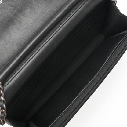 CHANEL Cocomark Chain Wallet Caviar Skin Gold-Tone Hardware, Pre-Owned