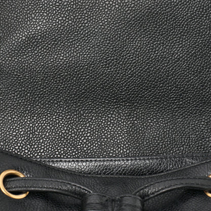 CHANEL Shoulder Bag Backpack Lambskin Triple Coco Turnlock Black Gold-Tone Hardware, Pre-Owned