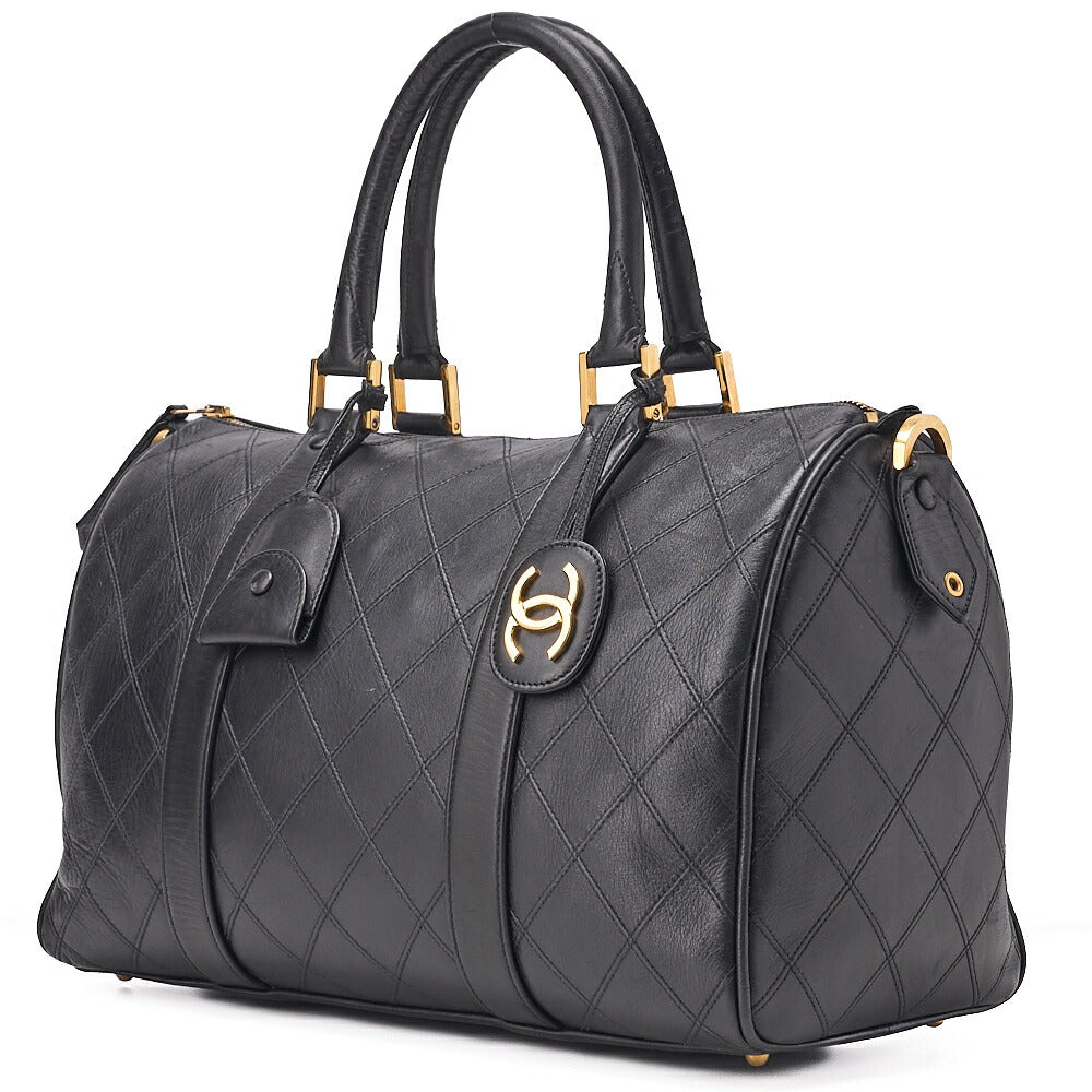 CHANEL Shoulder Bag Tote Bag Lambskin Black Black Gold-Tone Hardware, Pre-Owned
