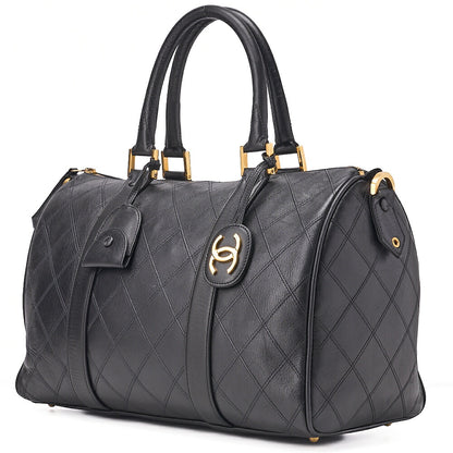 CHANEL Shoulder Bag Tote Bag Lambskin Black Black Gold-Tone Hardware, Pre-Owned
