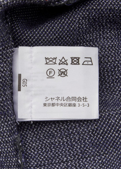 CHANEL Coco Button Logo Dress 36 Grey x Multicolor Knit Top Cardigan Branded  Silver-Tone Hardware, Pre-Owned