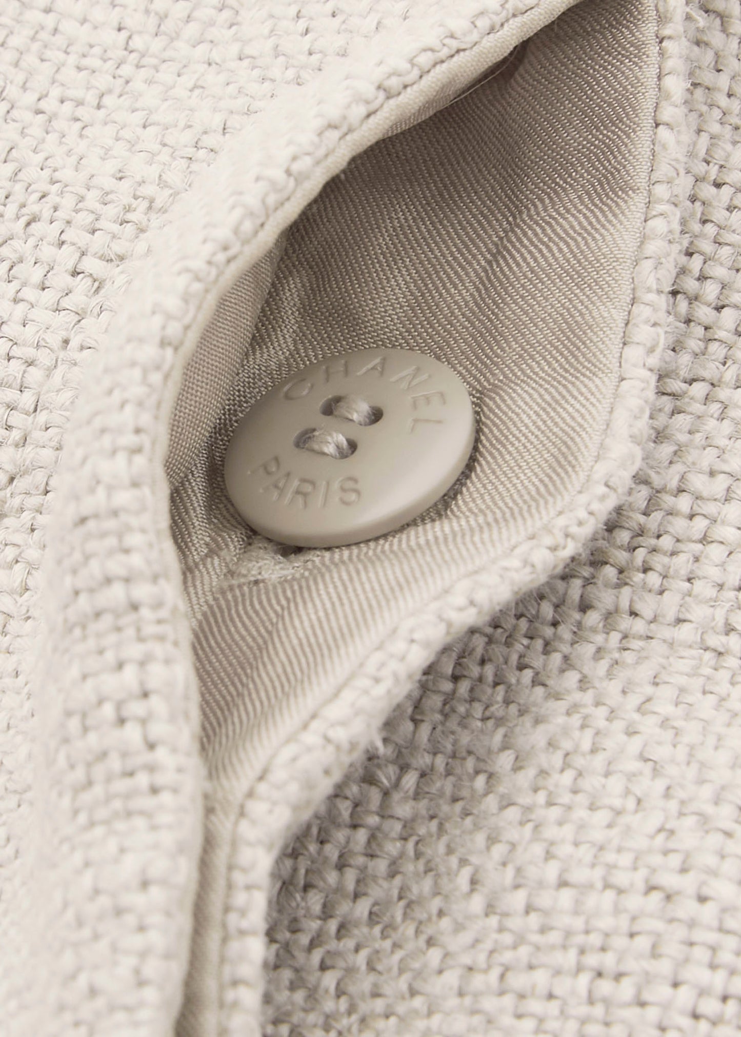CHANEL Coco Button Jacket 36 Beige Top Long Sleeve Blouson Cut-and-Sew Outerwear Branded Gold-Tone Hardware, Pre-Owned