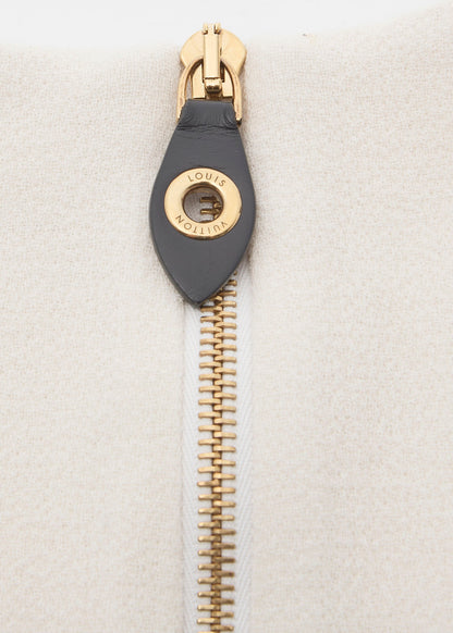 LOUIS VUITTON Louis Vuitton Belt Dress 34 Ivory Short Sleeve Dress Skirt Top Brand Gold-Tone Hardware, Pre-Owned
