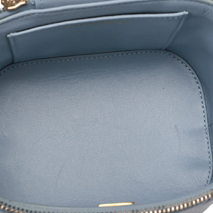 CHANEL Coco Mark Circle Coco Drawstring Shoulder Bag Lambskin White Gold-Tone Hardware, Pre-Owned