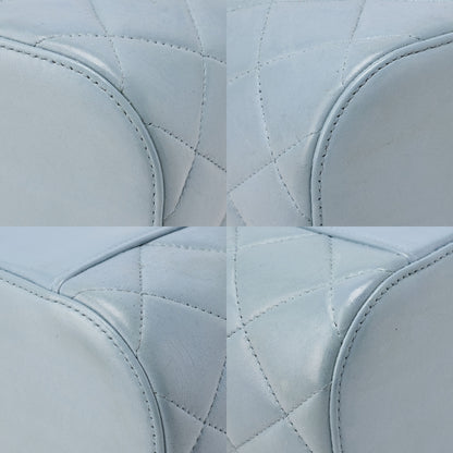 CHANEL Coco Mark Circle Coco Drawstring Shoulder Bag Lambskin White Gold-Tone Hardware, Pre-Owned