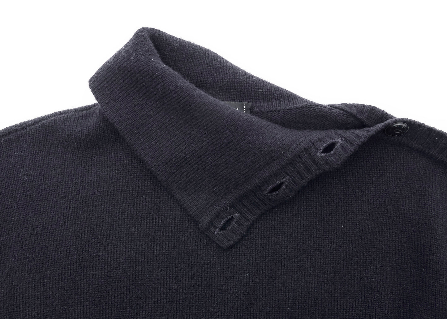 CHANEL Coco Button Knit Dress 34 Navy Top Skirt Long Sleeve Branded Silver-Tone Hardware, Pre-Owned