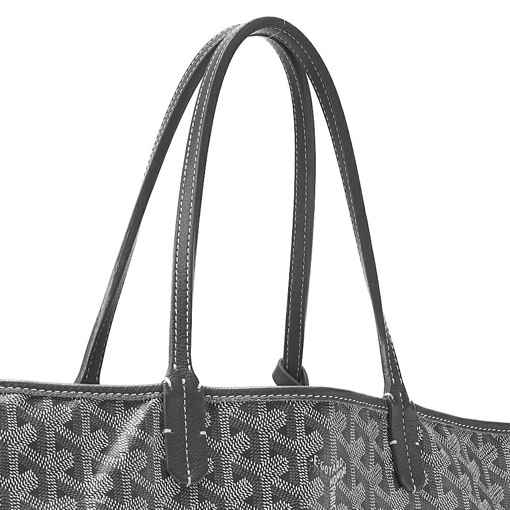 GOYARD [Goyard] Saint-Louis PM Tote Bag Coated Canvas Gray Silver-Tone Hardware, Pre-Owned