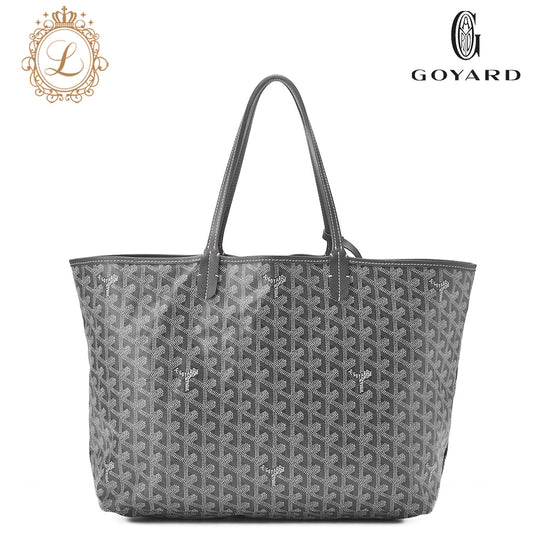 GOYARD [Goyard] Saint-Louis PM Tote Bag Coated Canvas Gray Silver-Tone Hardware, Pre-Owned