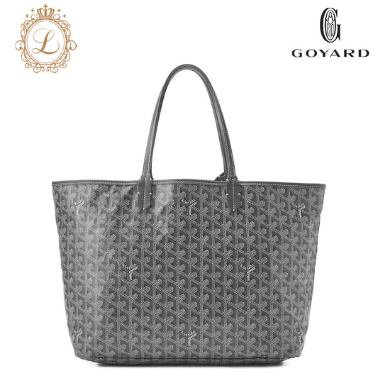 GOYARD [Goyard] Saint-Louis PM Tote Bag Coated Canvas Black Silver-Tone Hardware, Pre-Owned