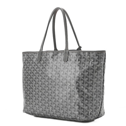 GOYARD [Goyard] Saint-Louis PM Tote Bag Coated Canvas Black Silver-Tone Hardware, Pre-Owned