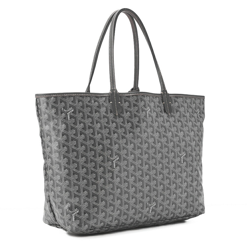 GOYARD [Goyard] Saint-Louis PM Tote Bag Coated Canvas Black Silver-Tone Hardware, Pre-Owned