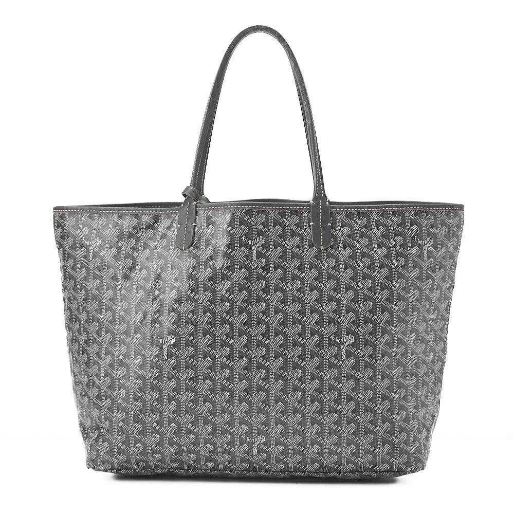 GOYARD [Goyard] Saint-Louis PM Tote Bag Coated Canvas Black Silver-Tone Hardware, Pre-Owned