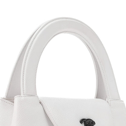 CHANEL Bicolore Handbag Mini Kelly Shape Caviar Skin White Gold-Tone Hardware, Pre-Owned