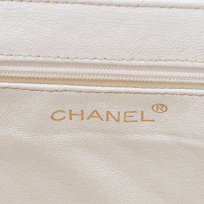 CHANEL Bicolore Handbag Mini Kelly Shape Caviar Skin White Gold-Tone Hardware, Pre-Owned