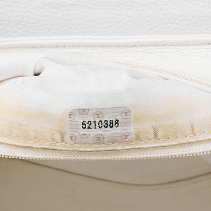 CHANEL Bicolore Handbag Mini Kelly Shape Caviar Skin White Gold-Tone Hardware, Pre-Owned