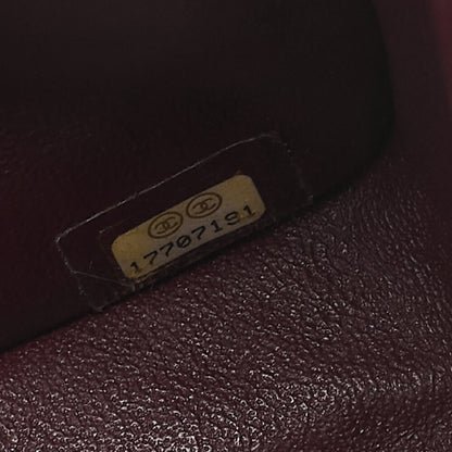 CHANEL Chain Shoulder Bag Deca Matelassé Double Flap 30cm Caviar Skin Black Gold-Tone Hardware, Pre-Owned