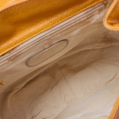 CHANEL Backpack Caviar Skin Triple Coco Turnlock Yellow Gold-Tone Hardware, Pre-Owned