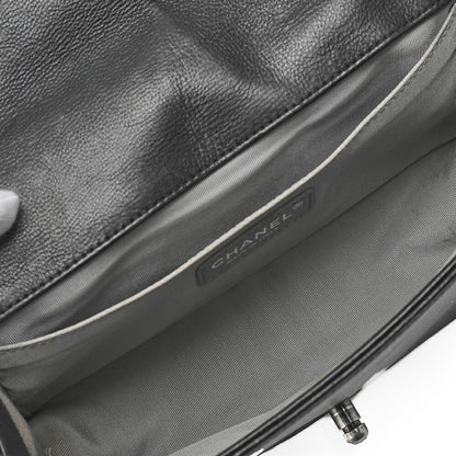 CHANEL Boy Chanel Wild Stitch Chain Shoulder Calfskin Black Silver-Tone Hardware, Pre-Owned