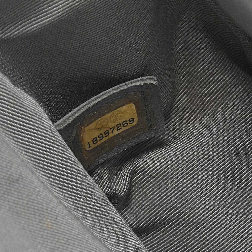 CHANEL Boy Chanel Wild Stitch Chain Shoulder Calfskin Black Silver-Tone Hardware, Pre-Owned