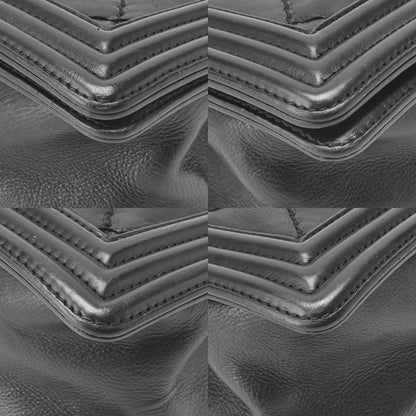 CHANEL Boy Chanel Wild Stitch Chain Shoulder Calfskin Black Silver-Tone Hardware, Pre-Owned